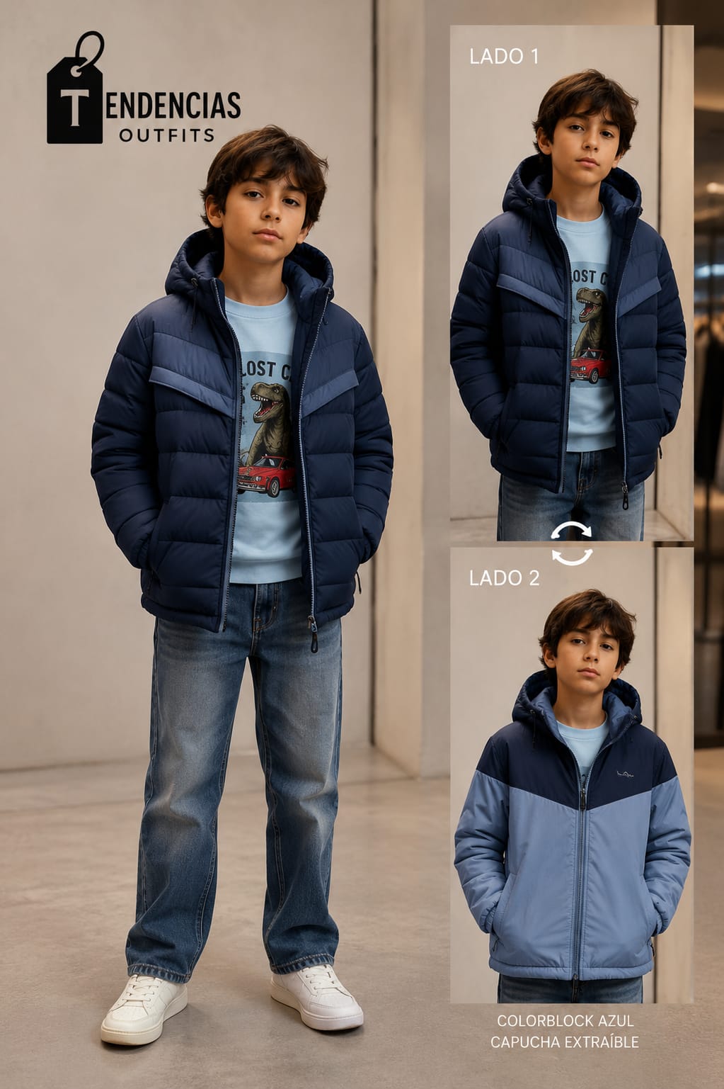 Casaca reversible para niño (PRONTO)