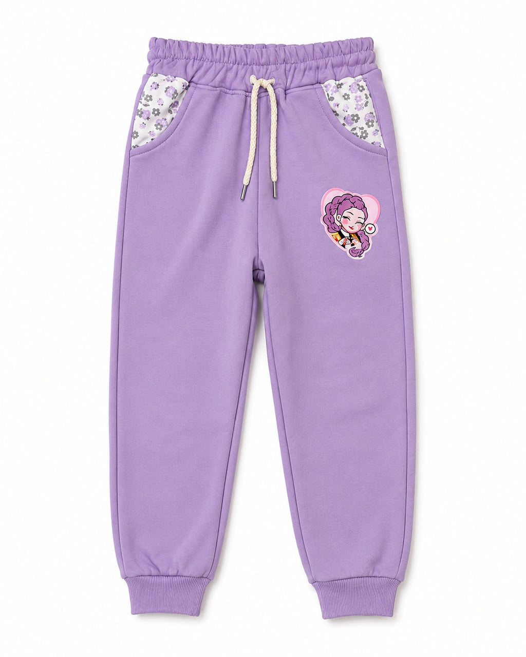 Conjunto Buzo Huntrx Floral Lila
