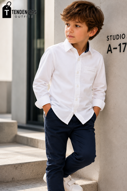 Camisa algodón ejecutivo niño (PRONTO)