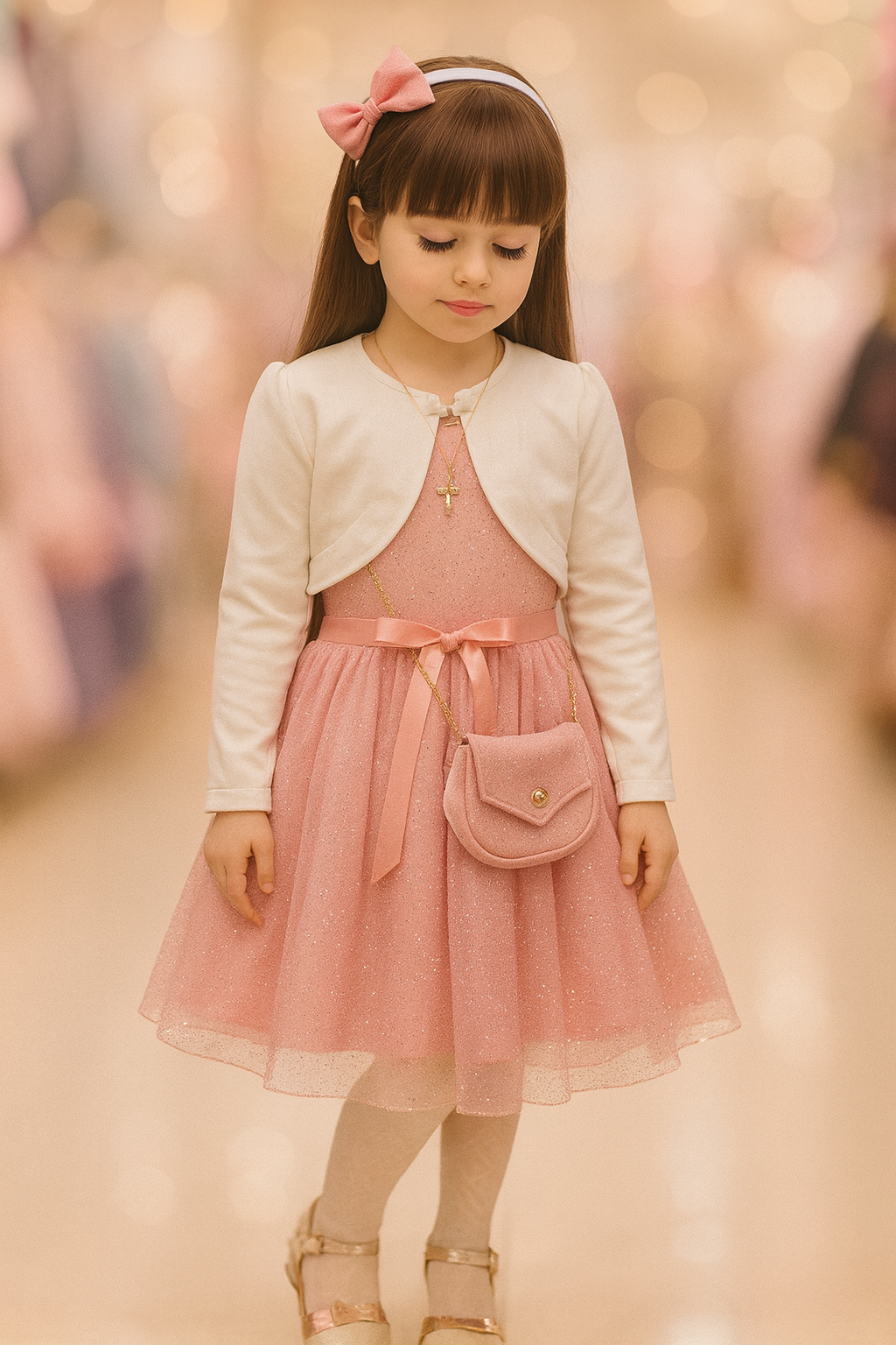 Vestido billo en tul para niña (PRONTO)
