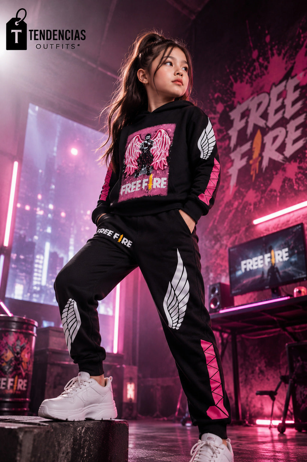 Conjunto Buzo Free Fire Negro