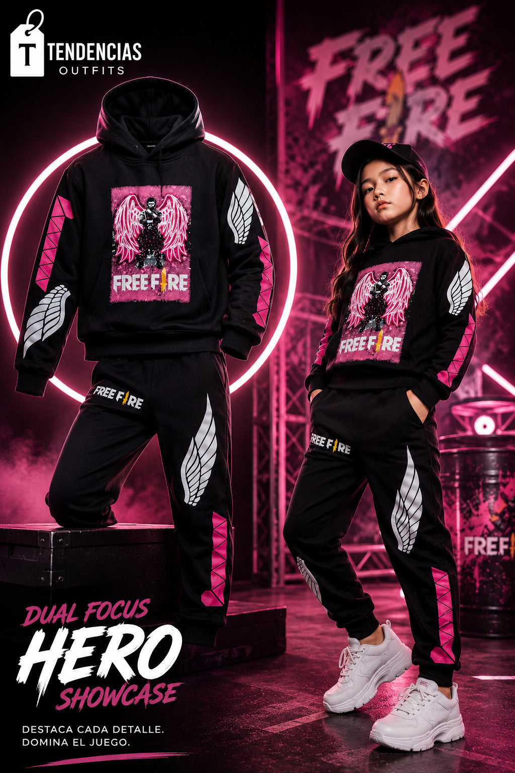 Conjunto Buzo Free Fire Negro
